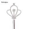 Corona in Lega di Diamante Bianco Bacchette Fatate Bacchette da Principessa per Bambina Bacchetta da Angelo per Bambini 47cm