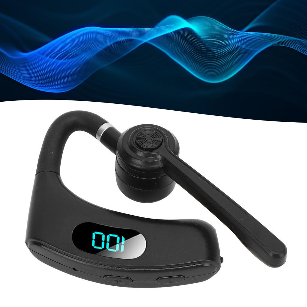 Wireless Earpiece with Microphone Noise Reduction 300mAh Battery for Business Driving