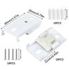 18Pcs Curtain Track Mounting Bracket Metal Curtain Support Brackets Ceiling Curtain Track Hardware Easy Installation