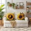 Vintage - Style Sunflower - Butterfly Pillow CoversLiving Room Sofa Cushion Cover, Soft and Comfortable, Bedroom Room Decoration