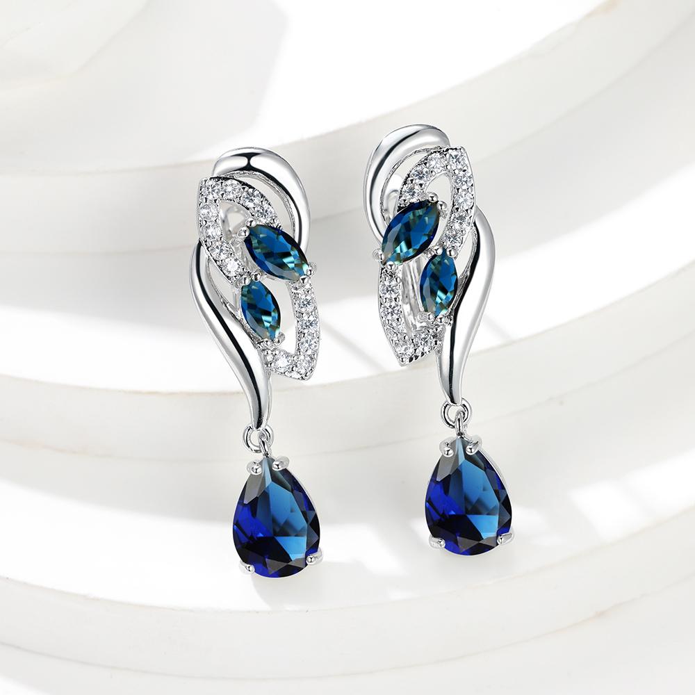 Orecchini Miluna Pendenti Con Topazio Naturale In Oro Bianco ERD2487X - Foto 7