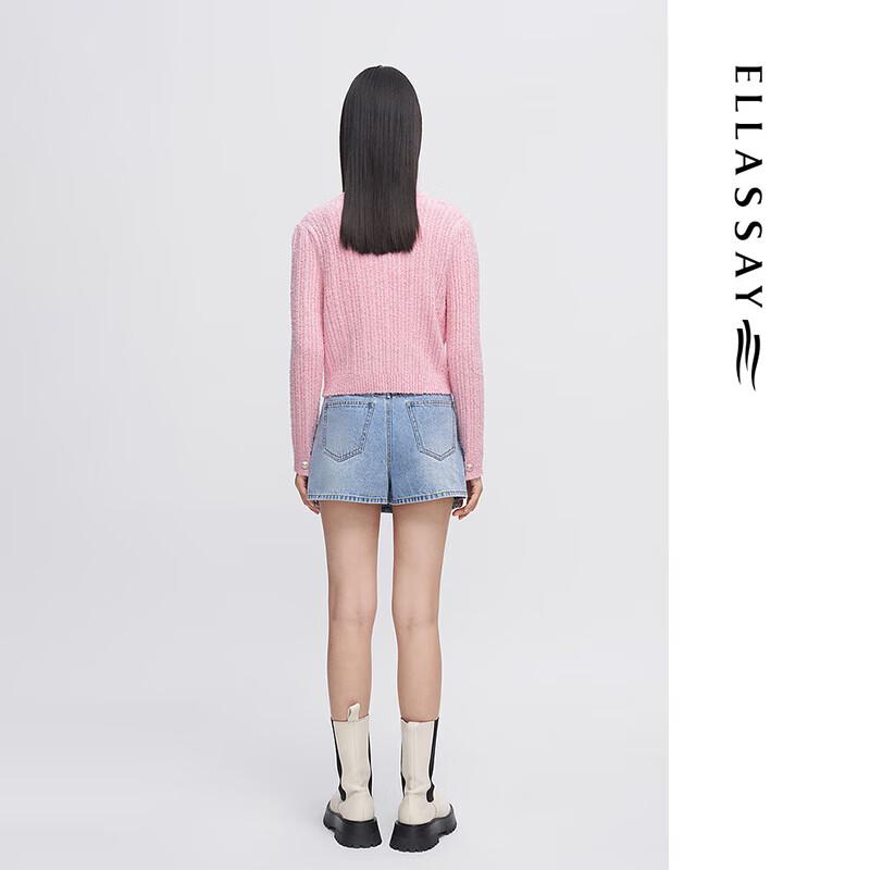 ELLASSAY Women's Sweet V-Neck Knit Cardigan