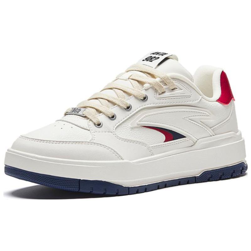 Anta 982 Lightweight Low top Skateboard Shoes Women's White Red Sneakers 122348067-3