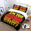 Bold text graphic design. Bedding sets Duvet cover sets Duvet covers Pillowcases(1* Duvet Cover 2* Pillowcases without duvet insert)