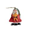 2pcs Hand-painted Santa Claus Ornament Creative Christmas Figurine Pendant  Gift