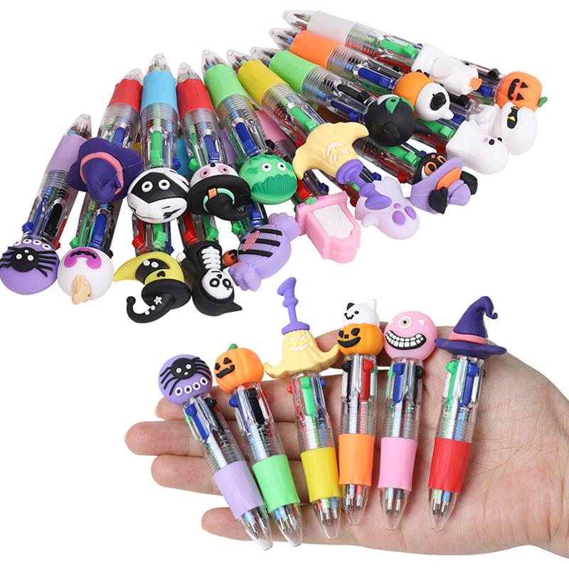 10-50Pcs Halloween Themed Pens Kids Halloween Birthday Party Trick or Treat Favors Gift Mini 4 Colors Ballpoint Pen School Prize