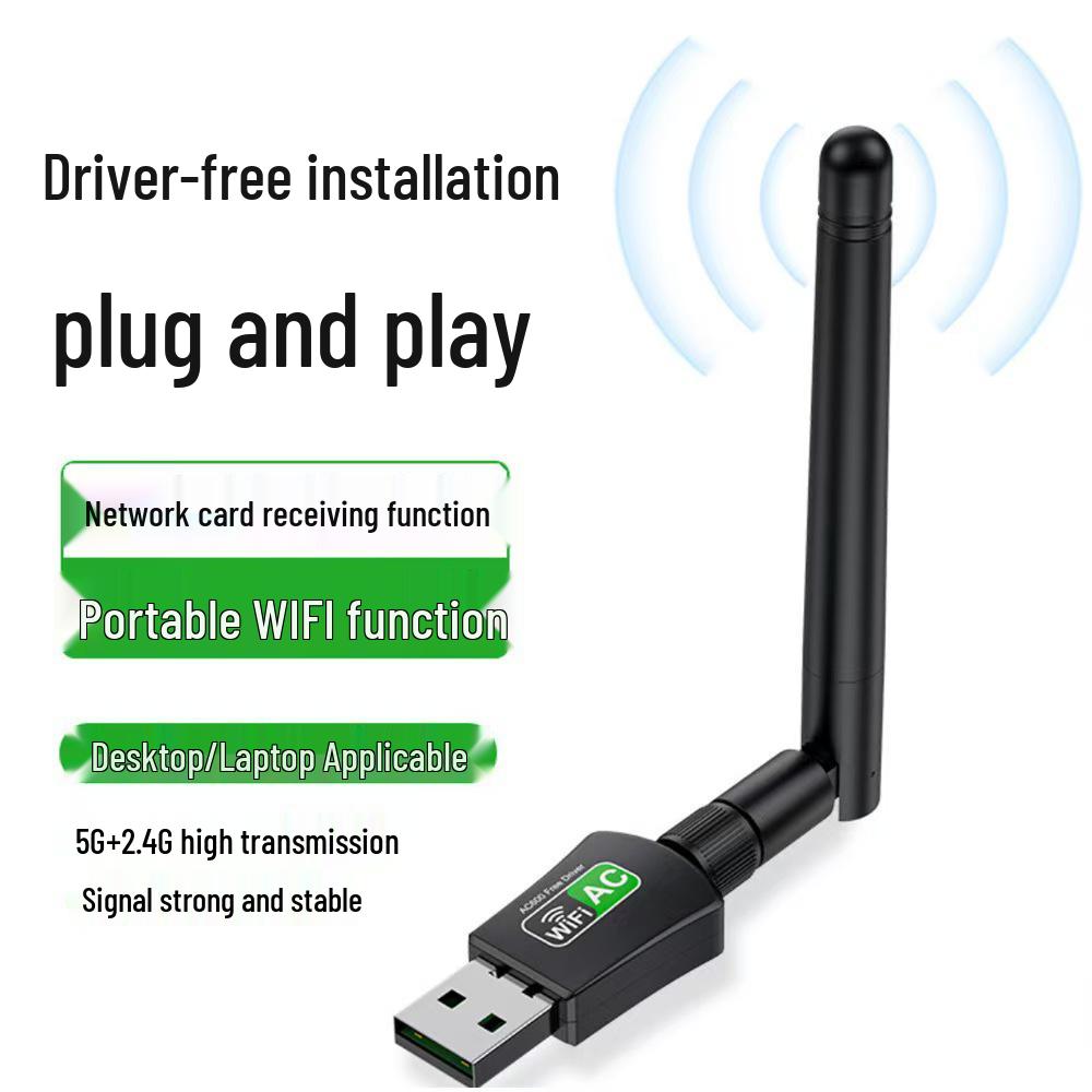 5G Dual-Band USB WLAN-Netzwerkadapter für Desktop und Laptop - Gigabit WiFi Empfänger/Sender