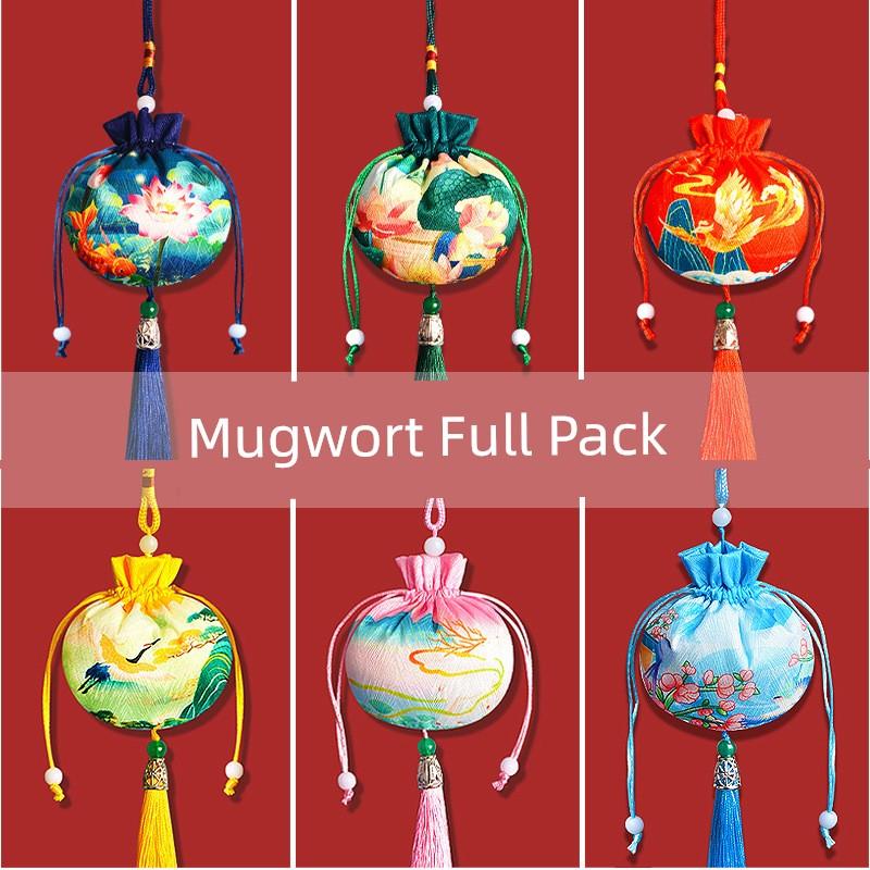 Dragon Boat Festival DIY Handmade Sachet Material Kit New Chinese Style Panda Mugwort Mosquito-Repelling Spice Sachet Finished Hanging Ornament