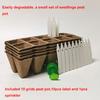 Dropshiping Peat Pots Seed Starter Trays Kits Biodegradable Organic Plant Starter Kit With 10Pcs Plant Labels,Sprinkler