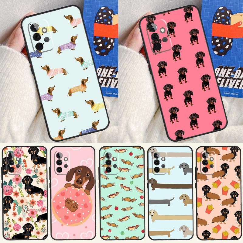 Sausage Dog Love For Samsung Galaxy A05 A06 A16 A54 A34 A14 A55 A35 A15 A53 A33 A13 A22 A32 A52 Phone Case