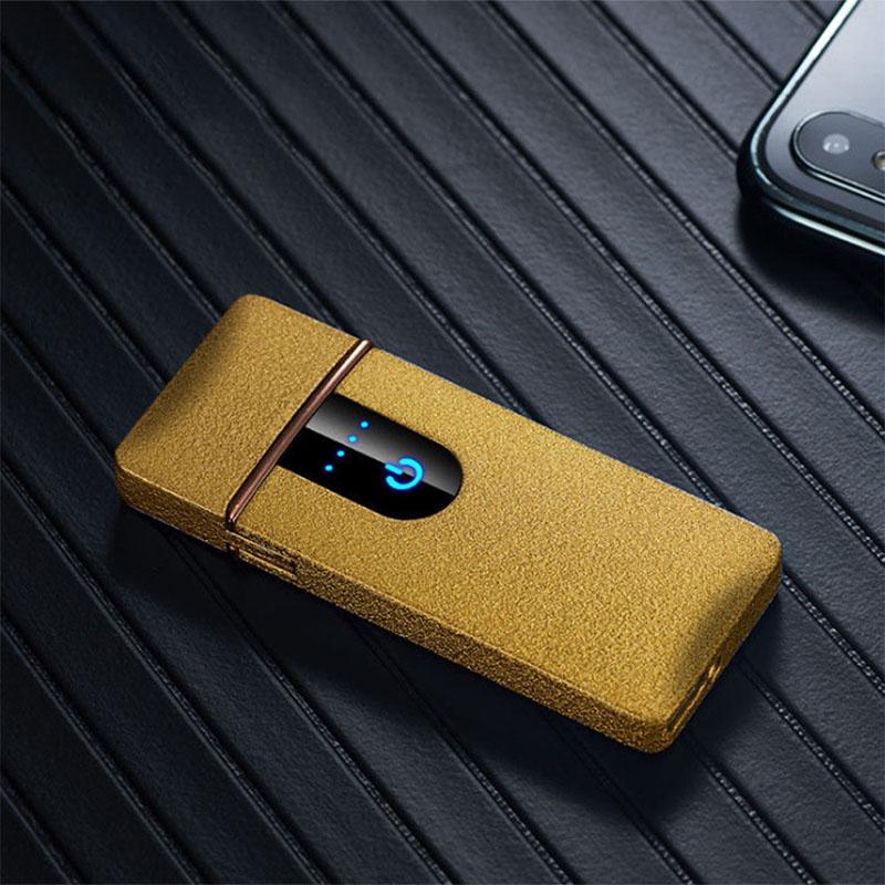 USB Electric Dual Arc Flameless Torch Rechargeable Windproof Cigarette Lighter