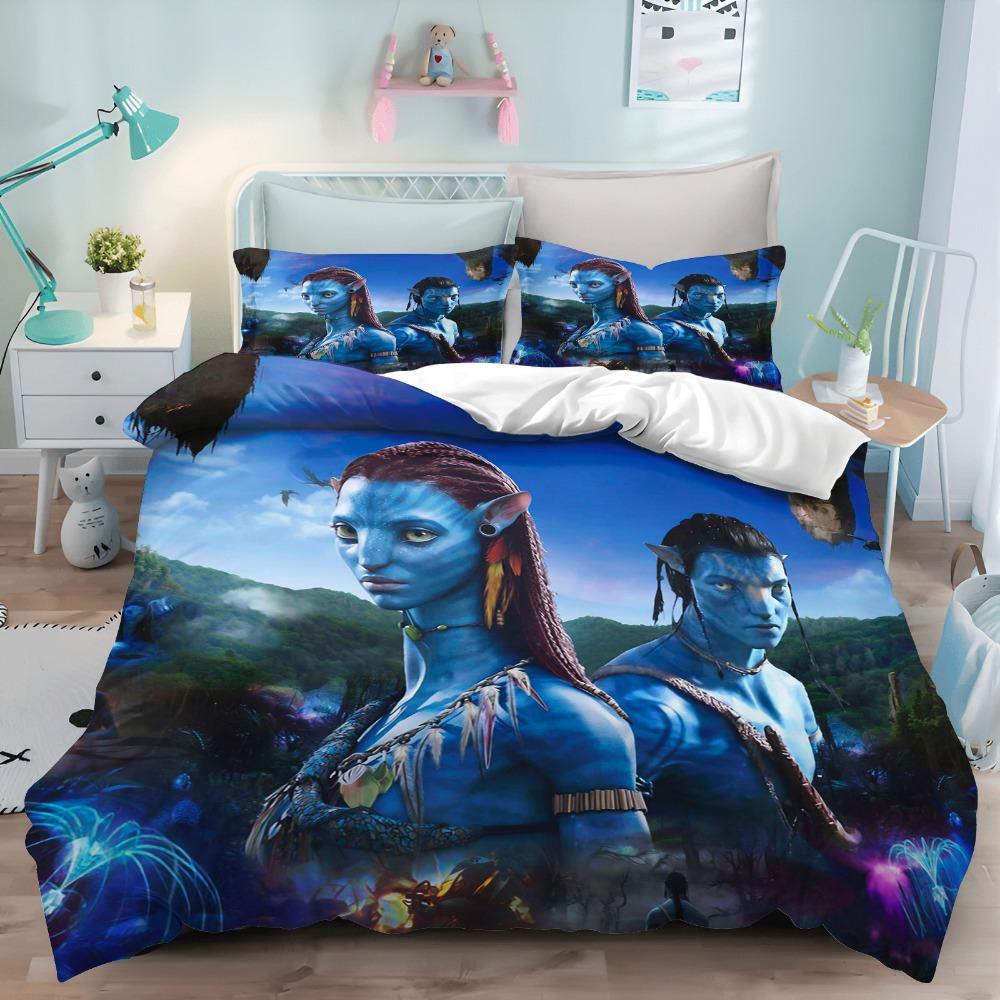 Housse de couette taie d'oreiller Literie Décoration de chambre à coucher Cadeau enfant adulte Lit simple double Grande taille Fermeture éclair Housse de couette 90×200cm