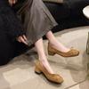 Women's Leopard Print Shoes Square Head Rubber Sole Shallow Mouth Shoes Woman 2024 Trend One Kick Breathable Home Outdoor Shoes