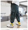 Boys' 2025 Punk Style Cargo Pants for Spring/Autumn - Junior High Student Long Pants