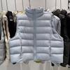 Autumn and Winter New Ribs, Vest, White Duck Down Jacket, Stand-neck Vest, Warm Puffs, and Thickened Vest.