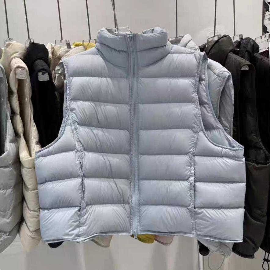 Autumn and Winter New Ribs, Vest, White Duck Down Jacket, Stand-neck Vest, Warm Puffs, and Thickened Vest.