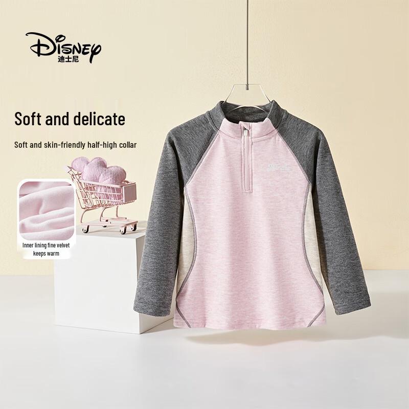 Disney Kids  Fleece Lined Half-Zip Long-Sleeve T-Shirt 150
