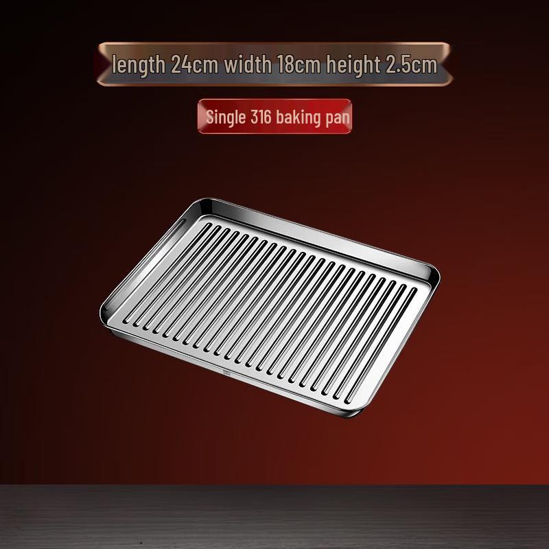 Handun 316 Stainless Steel Square Baking & Draining Tray with Rack