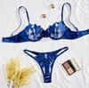 Sexy steel rim ultra-thin bra set gathers big breasts and shows small transparent lace princess erotic underwear