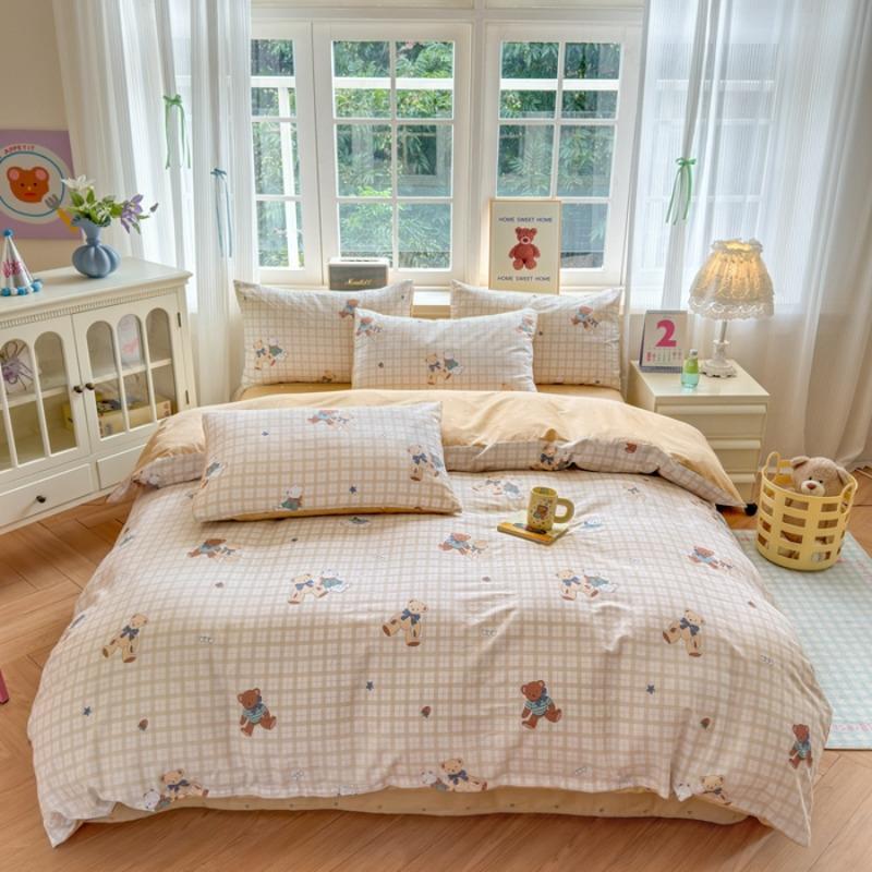 Floral Printed Duvet Cover 1Piece- 100% Cotton Luxury Bedding, Pre-Washed for Softness, for Bedroom Decor - Zipper Closure