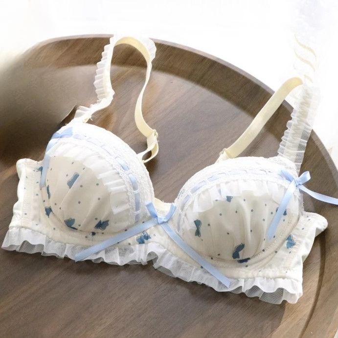 Girls Cute Sweat Bras Lace Push Up Bras Wireless Underwear For Women's Bras Fashion Inner Tops