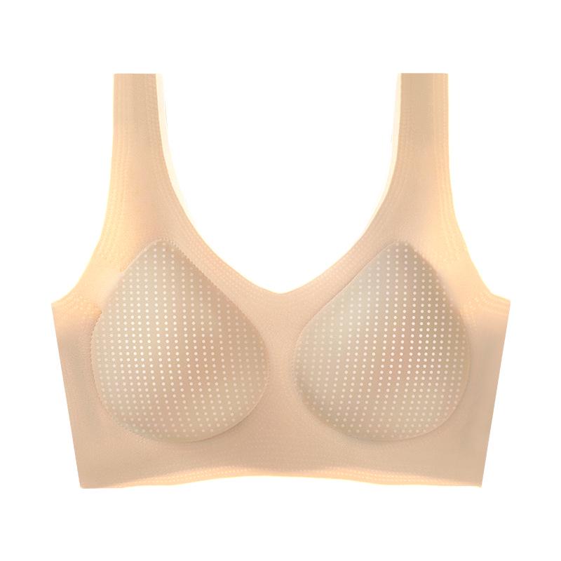 Bright Red Large Wedding Underwear Bra with Wide Straps, Machine Washable, Seamless, Anti-Sagging, Fixed Cup