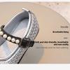 New Korean Style Girls' Fashion Versatile Pearl Shallow Mouth Soft Sole Leather Shoes In Autumn