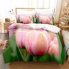 Tulip Quilt Cover 220x240 Duvet Cover Set Double bed 200x200cm 3D Flower King Bedding Sets Twin Size 3PCS 2PCS Single 140x210