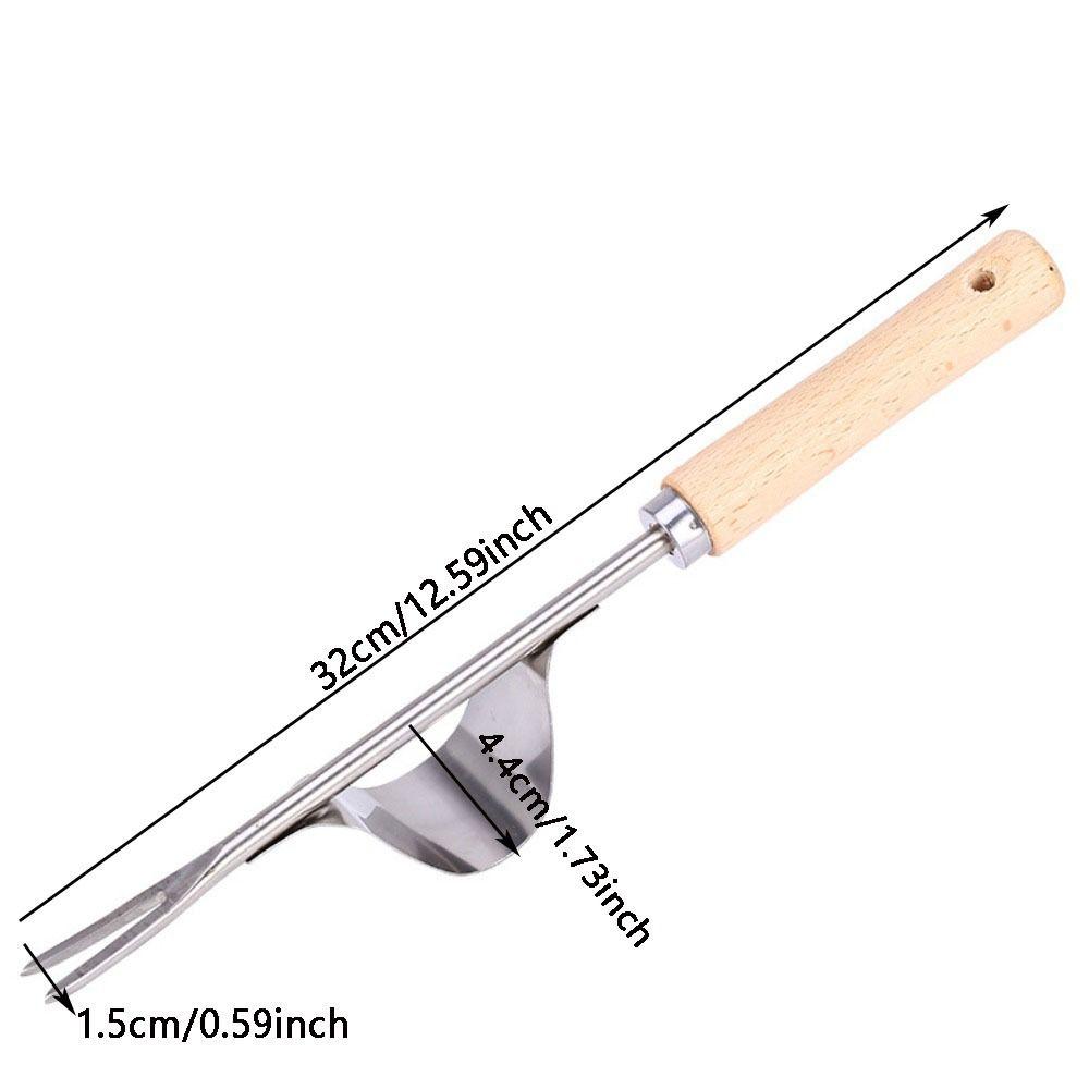 Unealtă manuală de grădinărit cu mâner de lemn, pentru îndepărtarea buruienilor și a păpădiilor, unealtă pentru gazon