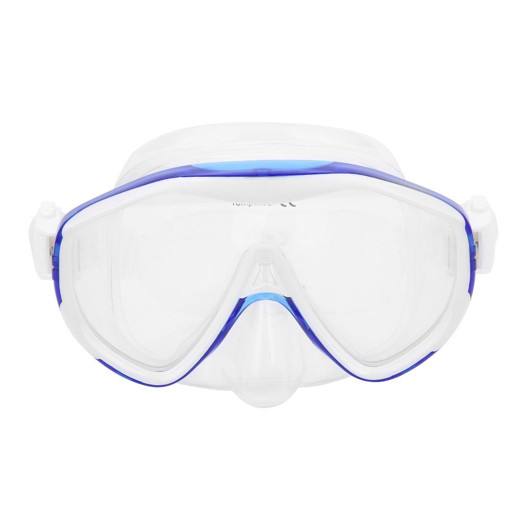Adult Diving Goggles Face Shield Glasses Silicone Professional Snorkeling Equipments(MK‑102 Blue )