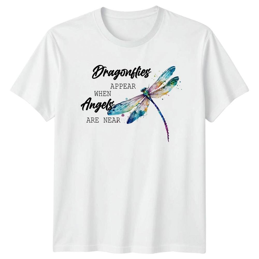 Dragonflies Appear When Angels Are TShirt Watercolor Spiritual Nature S