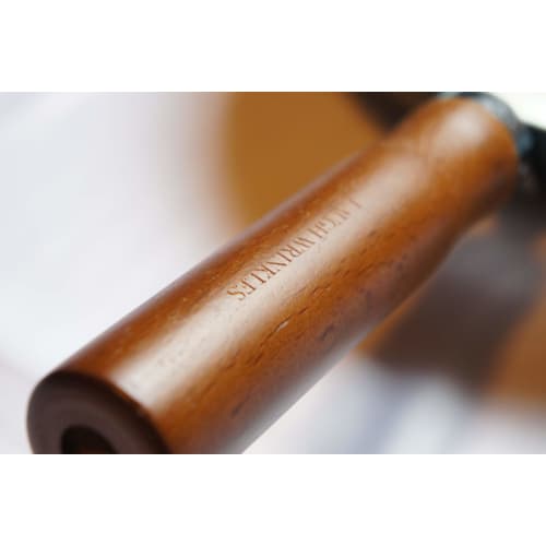 28cm Iron Frying Pan with Wooden Handle, Made in Japan, Induction Compatible, Lightweight, No Seasoning Required, Perfect for Outdoor Activities and C