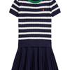Polo Ralph Lauren Dress Set Striped Cotton Knit Pony Embroidery Kids dress CWPO2STG2U20034-410