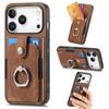 Magnetic Ring Holder Cards Solt Wallet Protective Leather Case for IPhone 17 Pro Max 16 Plus 15 14 13 12 11 Air 16E Phone Cover