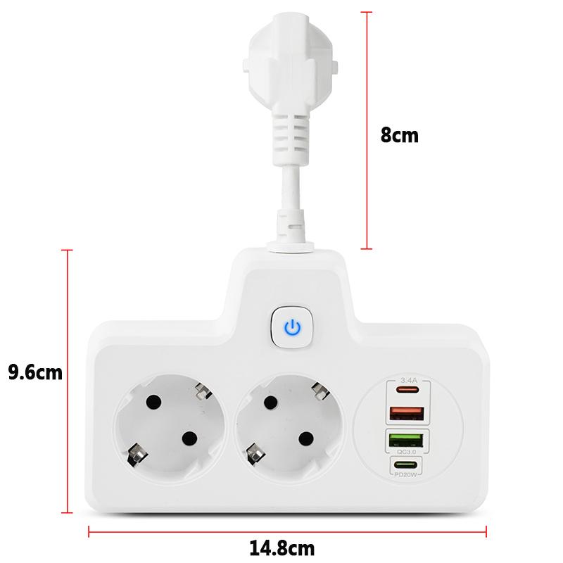 Steckdosenleiste EU AC Steckdose Multiprise Smart Home Erweiterung Elektrischer Adapter Wandstecker Konverter