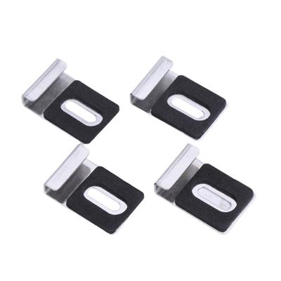 Industrielles Glashalterungs-Clip-Set, Glasmontage-Hardware, Stahl-Badezimmerglasbefestigungen, Glaswandhalterungen, 4 Stück/Set
