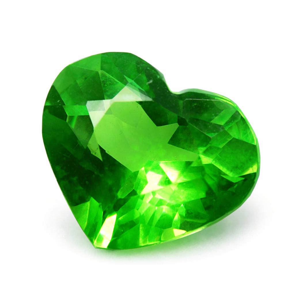 NATURAL Peridot Green 12.30 Ct Stone Gemstone HEART CUT Faceted