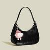 Borsa a tracolla singola, di piccole dimensioni, di alta gamma, Borsa alla moda da sottoascellare, Borsa a forma di mezzaluna