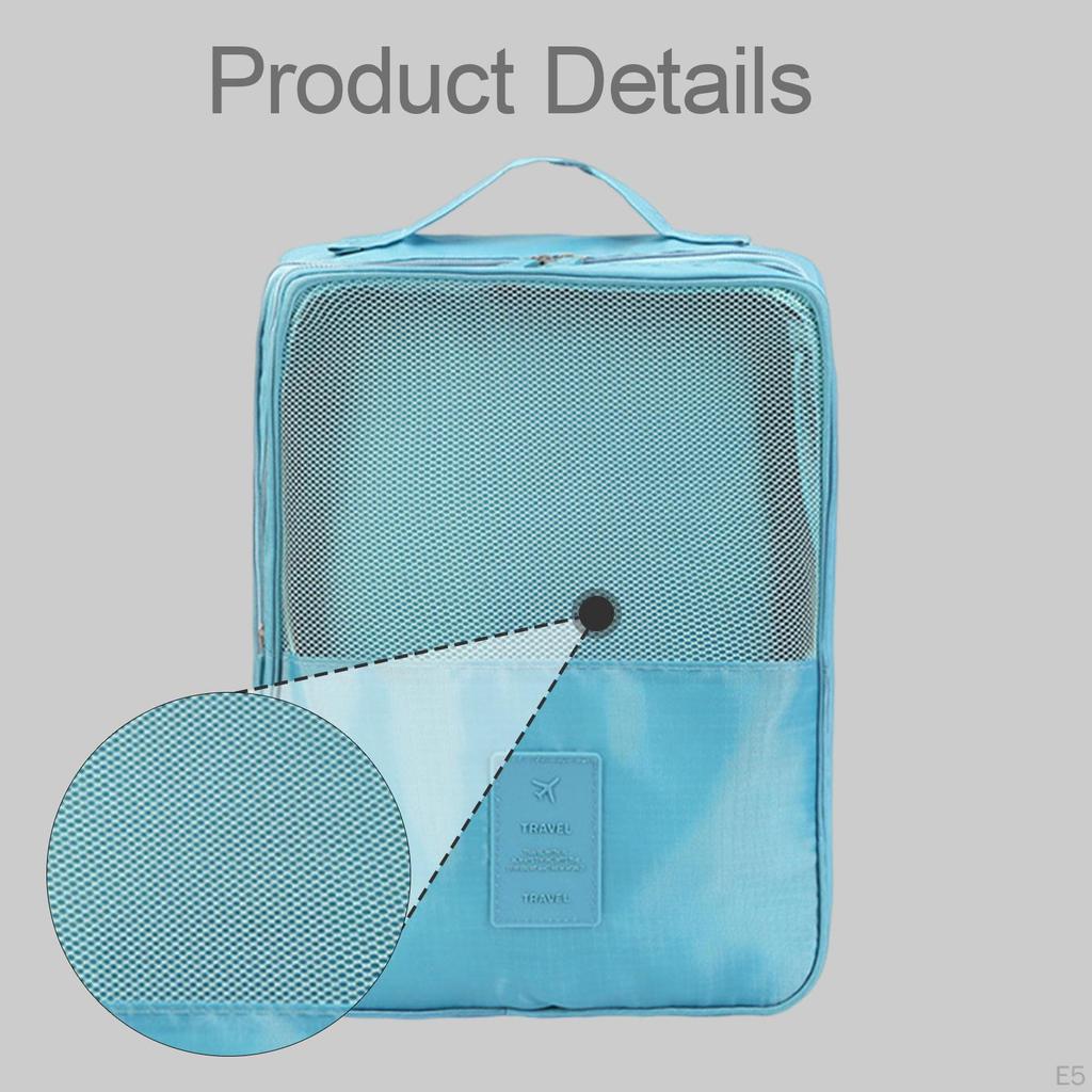 Travel Shoe Bag Organizer Durability Dustproof Practical with Handle Men Women Lightweight Storage