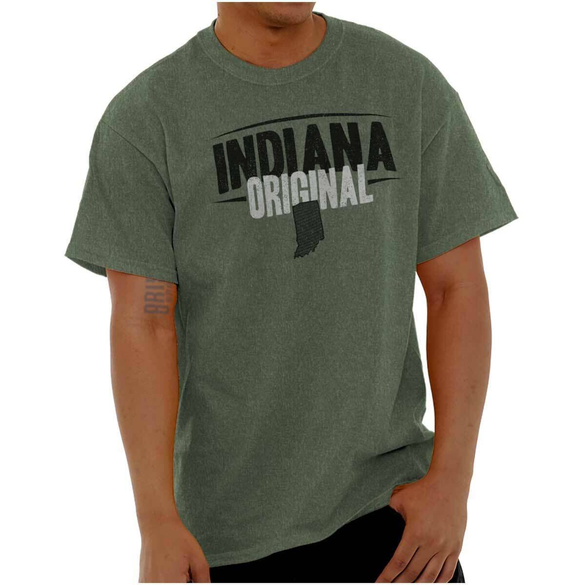 Indiana Original Souvenir Tourist State IN Adult Short Sleeve Crewneck Tee S