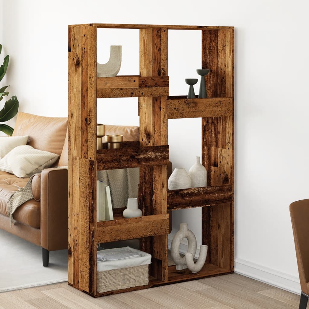 Room Divider with Vintage Wood Look 100 x 33 x 155.5 cm Engineered Wood
