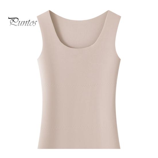 Winter Women Thermal Double-sided Velvet Vest Seamless Velvet-lined Fast Temperature Lock Heating Slim Fit Elastic Sleeveless Inner Wear Bottoming