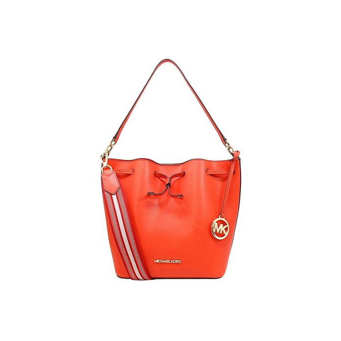 

Michael Kors Mk Eden Medium Solid Leather Tote Bag Drawstring Shoulder Bucket Bag Women Bags Orange 35S0GXEM2T-MANDARIN Basic Set (Bag+Dust Bag)