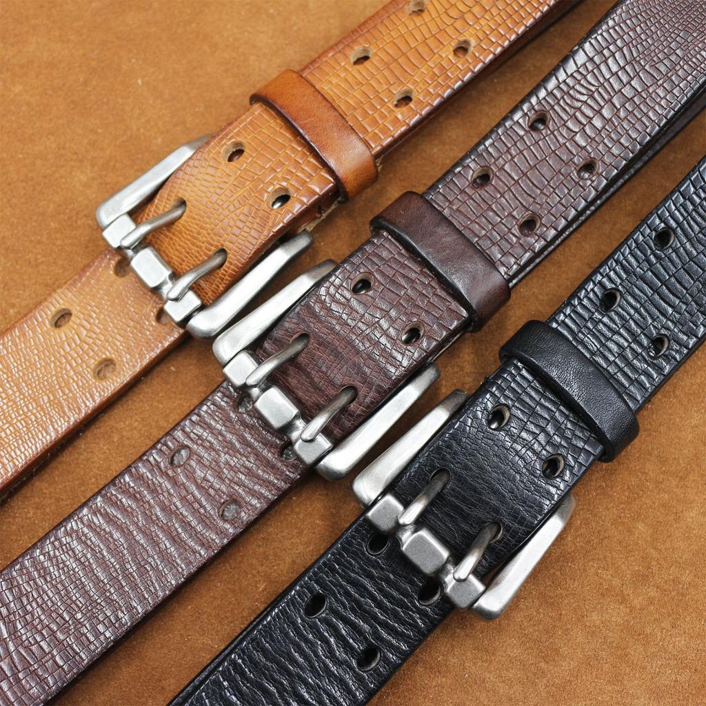 Retro Handmade Cowhide Belt, Men's Belt, Genuine Leather Casual Versatile Trousers Belt
