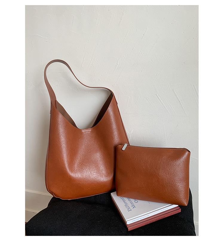 Premium Sense Simple Commuter Bag Fashion Casual Shoulder Underarm Bag Women 2025 New Retro Tote Bag