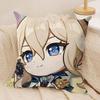 Jean Cute Cute Genshin Impact Cushion Cover Silky Short Plush Invisible Zipper Dustproof Sofa Pillow Case For Home Decor