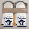 Christmas Kitchen Towels Nativity Festive Cloth Dry Hand Conveniently Towel For Home Family Festival Daily Decoration Holiday