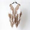 Beach Sun Protection Shawl  Women Clothes Summer Beach Bikini Cover Up Loose Chiffon Blouse Shawl Scarf With Buttons