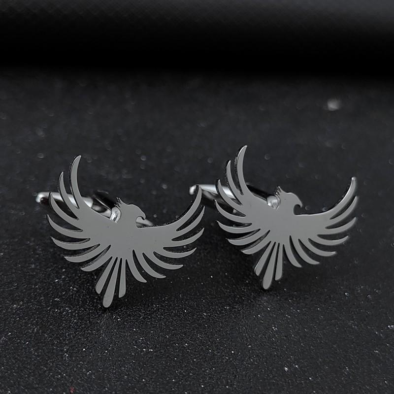 New Charm Chinese Style Phoenix Bird Men's Brooch Cufflinks Suit Dress Accessories Personalized Versatile Clothing