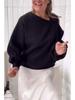 2024 Women's Casual Off-the-Shoulder Loose Fleece Sweatshirt - Autumn Long-Sleeved